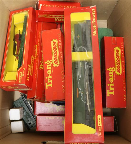 A quantity of Triang railways and other train related toys